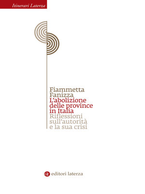 cover image of L'abolizione delle province in Italia
